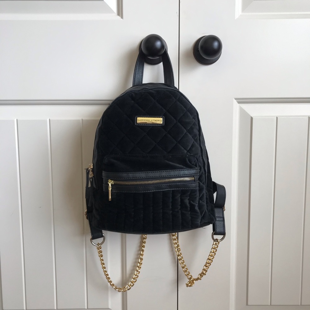 Adrienne Vittadini Velvet Mini Backpack